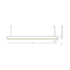 1x7W+32W LED pakabinamas šviestuvas, juodas, 3000K, 23254