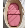 2 dalių muslino kūdikio patalynės komplektas su raukinuku My Sweet Baby retro pink