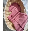 2 dalių muslino kūdikio patalynės komplektas su raukinuku My Sweet Baby retro pink