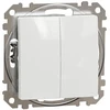2 klavišų jungiklio mygtukas Schneider Electric Sedna Design SDD111118 (baltas)