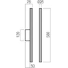 2 x 5W LED sieninis šviestuvas NIKOS, juodas, 3000K, dimeriuojamas, 01-4059