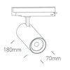 20/25/30W LED akcentinis šviestuvas į 3 fazių bėgelius, juodas, 3000/3500/4000K, 65606CT/B/V