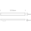 20-40W LED įleidžiamas linijinis šviestuvas, baltas, 3000/4000/5000K, 38152R/W/V