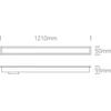 20-40W LED įleidžiamas linijinis šviestuvas, baltas, 3000/4000/5000K, 38145AR/W/V