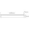 20-40W LED linijinės sistemos šviestuvas, baltas, 3000/4000/5000K, 38160A/W/V