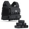 20 kg Svorinė treniruočių liemenė su skriemuliais W20B | DBX Bushido