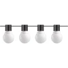 20 LED lempučių girlianda, 7m, 2700K, IP65, su saulės baterija, matinis stiklas