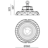 200W LED UFO šviestuvas ANICA, juodas, 4000K, IP65, dimeriuojamas
