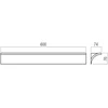 20,8W LED sieninis šviestuvas VELAS, matinės baltos sp., 2700K, 01-4258