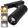 20W akcentinis šviestuvas į 3 fazių bėgelius LED NEXTRACK VISION, juodas, 3000/4000/5000K, 30-60°