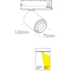 20W LED akcentinis bėgelio šviestuvas, juodas, 4000K, reguliuojamas šviesos kampas, 65650BT/B/C