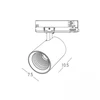 20W LED akcentinis šviestuvas į 3 fazių bėgelius, juodas, 2700/3000/4000K, S233