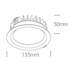 20W LED įleidžiamas šviestuvas, baltas, 3000/4000/5000K, IP54, 10120BX/W/V