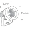 20W LED įsmeigiamas sodo šviestuvas, baltas, 3000K, IP65, 7047/W/W