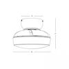20W LED lubinis šviestuvas - ventiliatorius, baltas/skaidrus, 3000/4000/6500K, 25329