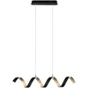 20W LED pakabinamas šviestuvas HELIX, juodos/aukso sp., 3000K