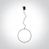 20W LED pakabinamas šviestuvas, juodas, 3000K, 40cm, dimeriuojamas, 63152A/B/W