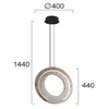 20W LED pakabinamas šviestuvas TAMARA, juodos ir bronzos sp. korpusu/dūmų sp. stiklas, 3000K, 4322700