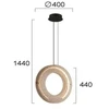 20W LED pakabinamas šviestuvas TAMARA, juodos ir bronzos sp. korpusu/gintaro sp. stiklas, 3000K, 4322701