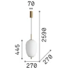 20W LED pakabinamas šviestuvas UMILE, baltas, 3000K, 314945