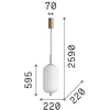 20W LED pakabinamas šviestuvas UMILE, baltas, 3000K, 314952