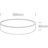 Lubinis šviestuvas 20W LED plafonas, baltas, 3000K, 62118D/W/W