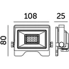 20W LED prožektorius MH, juodas, 4000K, IP65