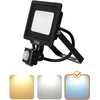 20W LED prožektorius su judesio davikliu MHC, juodas, 6500K, IP65