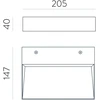 20W LED sieninis šviestuvas BRICK, juodas, 2700/3000/4000K, dimeriuojamas, A3972072NDP