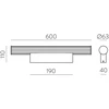 Sieninis šviestuvas 20W LED sieninis veidrodžio šviestuvas SARA, chromo/baltos sp., 2700/3000/4000K, dimeriuojamas, IP44, A3991071CDP