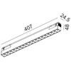 20W LED šviestuvas COMFORT 407 į magnetinę sistemą IN_LINE, juodu korpusu, 2700K, 48V, 36°