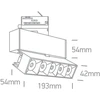 20W LED šviestuvas į bėgelius, juodas, 3000K, 65506BT/B/W