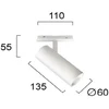 20W LED šviestuvas į magnetines sistemas VIOKEF MAGNETIC, baltas, 3000/4000/6000K, 4244101S