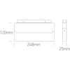 20W LED šviestuvas į magnetines sistemas MINI/MIDI, baltas, 3000/3500/4000K, 48V, 38°, 42124BA/W/V