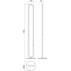 20W LED toršeras LATIUM, juodas, 3000K
