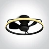 Lubinis šviestuvas 20W ventiliatorius su dimeriuojamu 28W LED šviestuvu, juodas, 3000/4000/5500K, 6300A/B/V