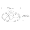Lubinis šviestuvas 20W ventiliatorius su dimeriuojamu 28W LED šviestuvu, juodas, 3000/4000/5500K, 6300A/B/V