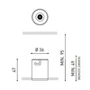 2,1W įleidžiamas šviestuvas SHOT LIGHT TRIMLESS, 2700K, baltas
