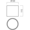 Lubinis šviestuvas 21W LED paviršinis šviestuvas HERA, rusvas/baltos sp., 3000K, dimeriuojamas, 01-3682