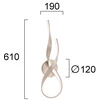 21W LED sieninis šviestuvas RIBBON, smėlio sp., 3000K, 4347900