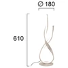 21W LED stalo šviestuvas RIBBON, smėlio sp., 3000K, 4347700