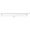 22,1W LED lempa LEDTUBE T8, G13, 4000K, 150cm, 190°