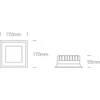22W LED įleidžiamas šviestuvas, baltas, 4000K, 50122D/W/C
