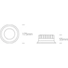 22W LED įleidžiamas šviestuvas, juodas, 3000/4000/5000K, 10122D/B/V