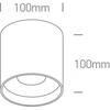 22W LED lubinis šviestuvas, juodas, 3000/3500/4000K, 12122C/B/V