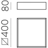 22W LED lubinis šviestuvas MUNICH, baltas, 2700/3000/4000K, dimeriuojamas, P3759072BDT