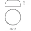 22W LED lubinis šviestuvas OSLO, baltas, 2700/3000/4000K, dimeriuojamas, P3999070BDT