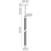 22W LED pakabinamas šviestuvas LINEO, juodas, 2700/3000K, dimeriuojamas, C4008170NDP