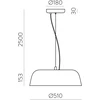 22W LED pakabinamas šviestuvas OSLO, baltas, 2700/3000/4000K, dimeriuojamas, C3999070BDT