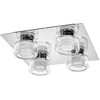 Lubinis šviestuvas 22W LED paviršinis vonios šviestuvas ORBIS FLAME, chromo sp., 3000/4000K, IP44